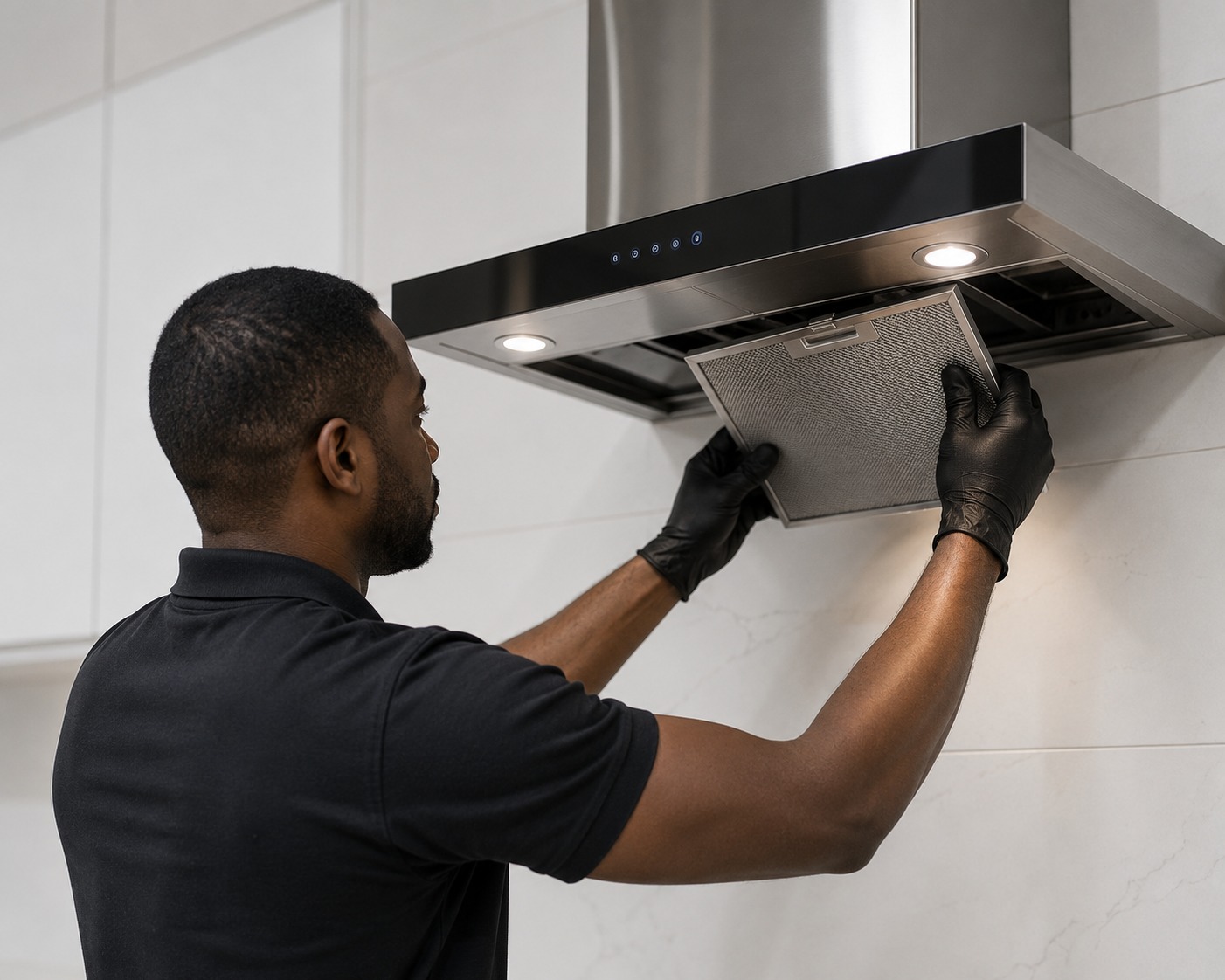 Extractor hood chimney repair
